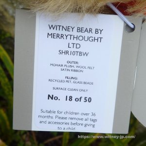 画像7: 【ウィットニー限定】メリーソート ウィットニーベア 25 cm  18番