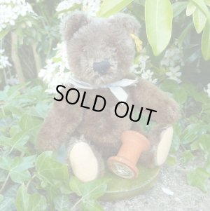 画像1: 珍しいお色です☆ Steiff Dark Brown Original Teddy 18cm 推定1950年代　（ビンテージ）