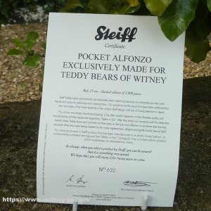 画像10: 残りわずか☆　シュタイフ　【ウィットニー限定】 ポケットアルフォンゾ 15cm  632番