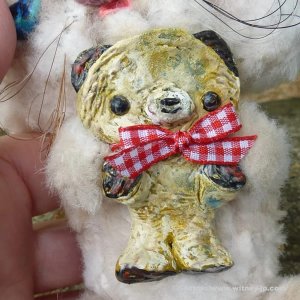 画像5: 1点もの☆ 大好き、テディベア抱き抱きエキゾチックショートヘアーキャット 17cm by 加藤日砂