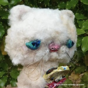 画像3: 1点もの☆ 大好き、テディベア抱き抱きエキゾチックショートヘアーキャット 17cm by 加藤日砂