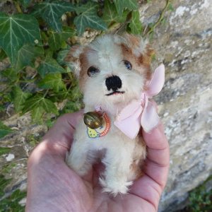画像1: 10cm Steiff Molly Puppy 推定1959年〜1967年頃　（ビンテージ）