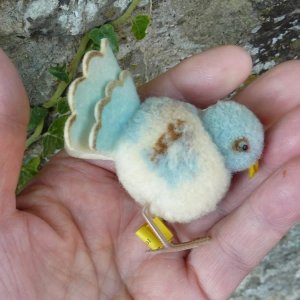 画像1: エクセレントコンディション☆ Steiff Wool Dove 6cm 推定1959-1967年頃（ビンテージ）