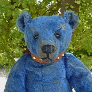 画像2: 1点もの☆ Bear Bleu by Dany Melse 37cm （独）