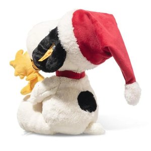 画像2:  2025年新作☆ シュタイフ サンタ帽子のスヌーピーとウッドストック 30cm (黄タグ）