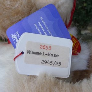 画像6: ID全てあり☆大変貴重なお品です！ シュタイフ社アーカイブより Muemmel Rabbit 25cm 1976年（ビンテージ）