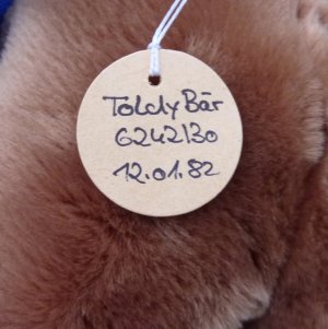 画像4: 大変貴重なお品です！ シュタイフ社アーカイブより Toldi Bear Dark Caramel 30cm 1982年（ビンテージ）