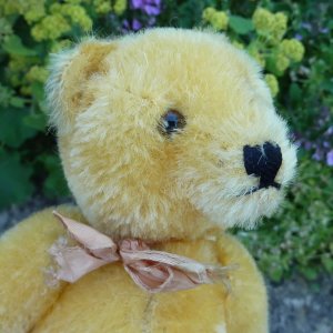 画像4: エクセレントコンディション☆ Steiff Blond Original Teddy 20cm 推定1950年代　（ビンテージ）