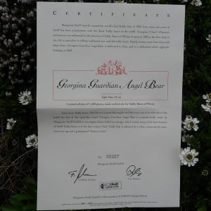 画像11: シュタイフ　【ウィットニー限定】 ジョージーナ・カーディアン・エンジェル・ベア 25cm シリアルナンバー 7番