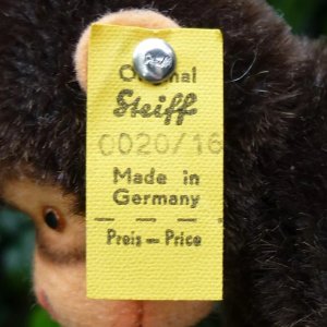 画像7: ID全てあり！新品のような状態です☆ 16cm Steiff Jocko Chimpanzee 1978年〜1981年頃　（ビンテージ）
