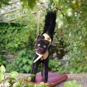 画像1: ID全てあり☆ Steiff Black Tom Cat 8cm 推定1950年-1958年頃（ビンテージ）