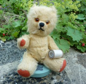 画像1: 1940〜1950年代頃 テディベア（おそらくフランス製） 23cm 　 (ビンテージ）