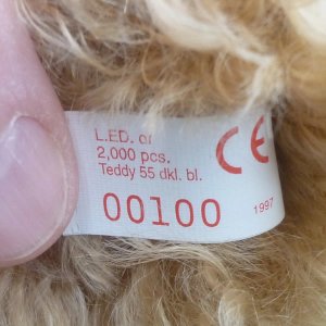 画像6: シリアルナンバー100番☆ 1997年発売☆シュタイフ社 ウィットニー限定「ヘンダーソン」55cm 