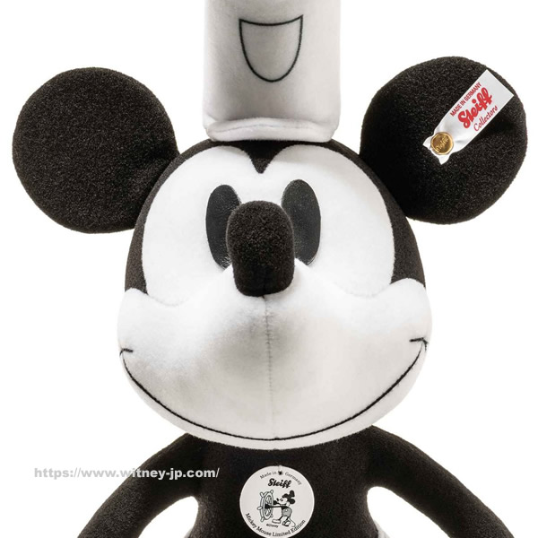 はメーカー シュタイフ テディベア Steiff ミッキーマウス誕生90周年蒸気船ウィリーミッキーマウス 35cm Disney Mickey Mouse Steamboat Willie