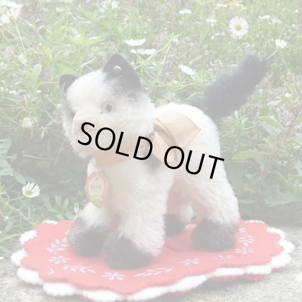 画像1: 12cm Steiff Gussy Cat 推定1950年代　（ビンテージ）