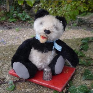 画像: 13cm Steiff Panda 推定1951年〜1961年頃　（ビンテージ）