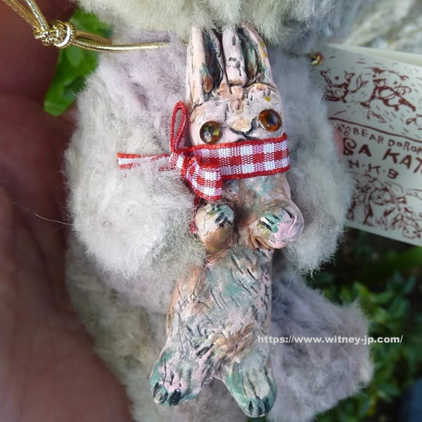 画像: 1点もの☆ Rabbit Loving Cuddle Bear 17cm by 加藤日砂
