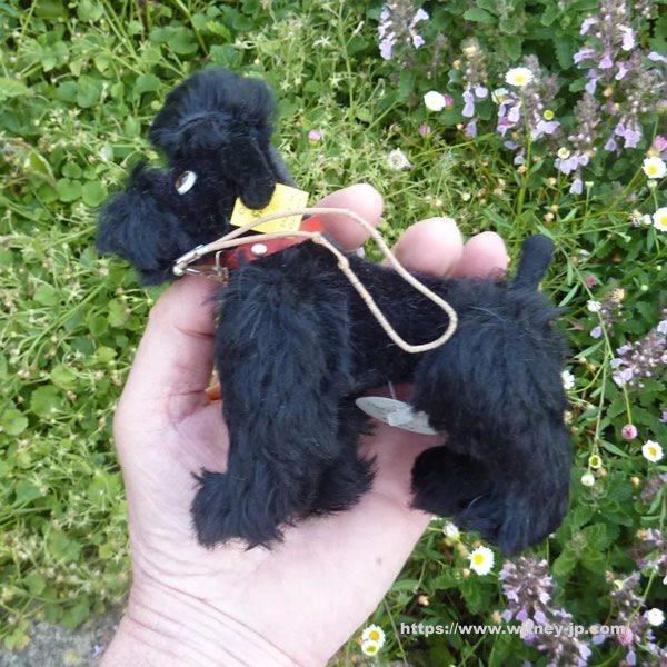 Steiff Snobby Poodle black, from the Steiff Archives, dated