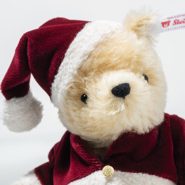 シュタイフ プーさん 限定ピンバッジ付き　1994 ディズニーワールド シュタイフ ディズニー くまのプーさん クリスマス EAN356087