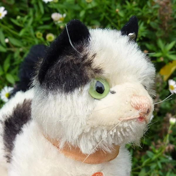 画像: 12cm Steiff Gussy Cat 推定1950年代　（ビンテージ）