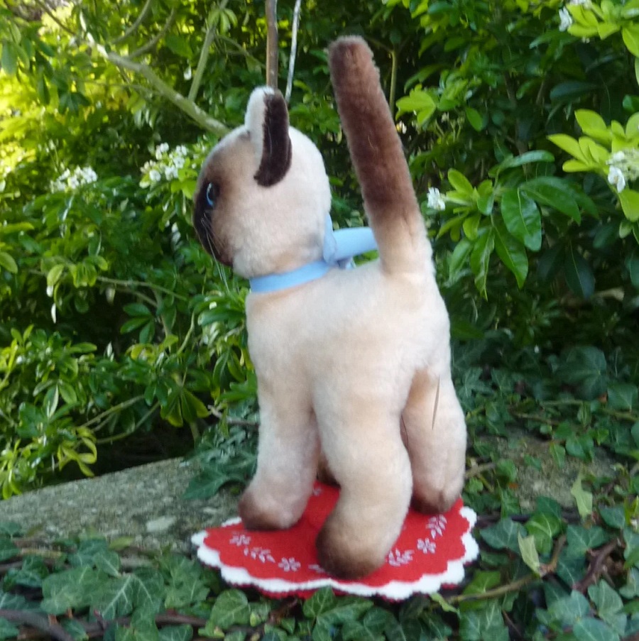 画像3: 大変貴重なお品です！ シュタイフ社アーカイブより Cosy Siam Cat 22cm 1970年（ビンテージ）