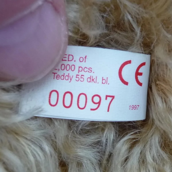 画像: おすすめです☆ 1997年発売☆シュタイフ社 ウィットニー限定「ヘンダーソン」55cm 97番