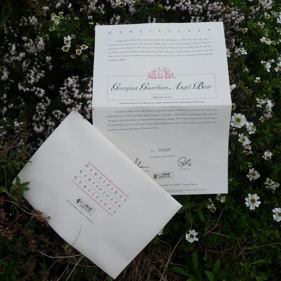 画像10: シュタイフ　【ウィットニー限定】 ジョージーナ・カーディアン・エンジェル・ベア 25cm シリアルナンバー 5番