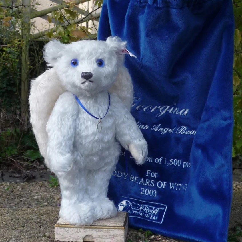 画像1: シュタイフ　【ウィットニー限定】 ジョージーナ・カーディアン・エンジェル・ベア 25cm シリアルナンバー 5番