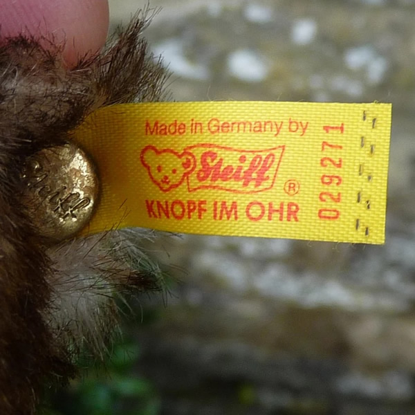 画像: 新品同様の状態です☆　1997年 シュタイフ ヒストリック・ミニチュア 1926 ブラウンチップド・ベア 16cm