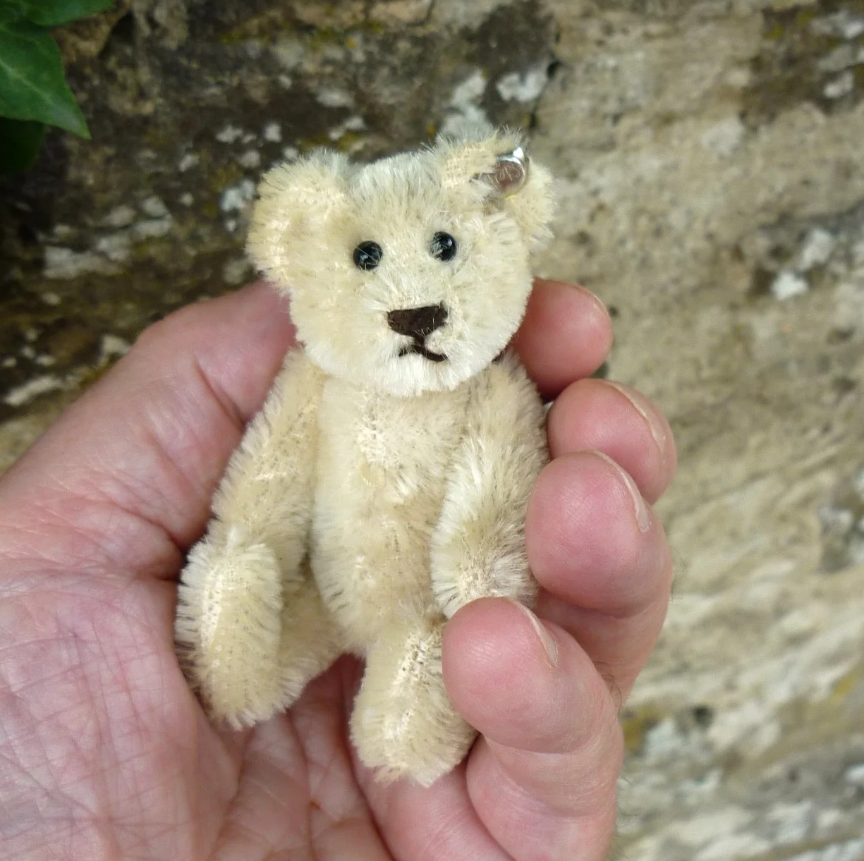 画像: エクセレントコンデション☆ 9cm Steiff White Original Teddy 推定1959年〜1964年頃(ビンテージ)
