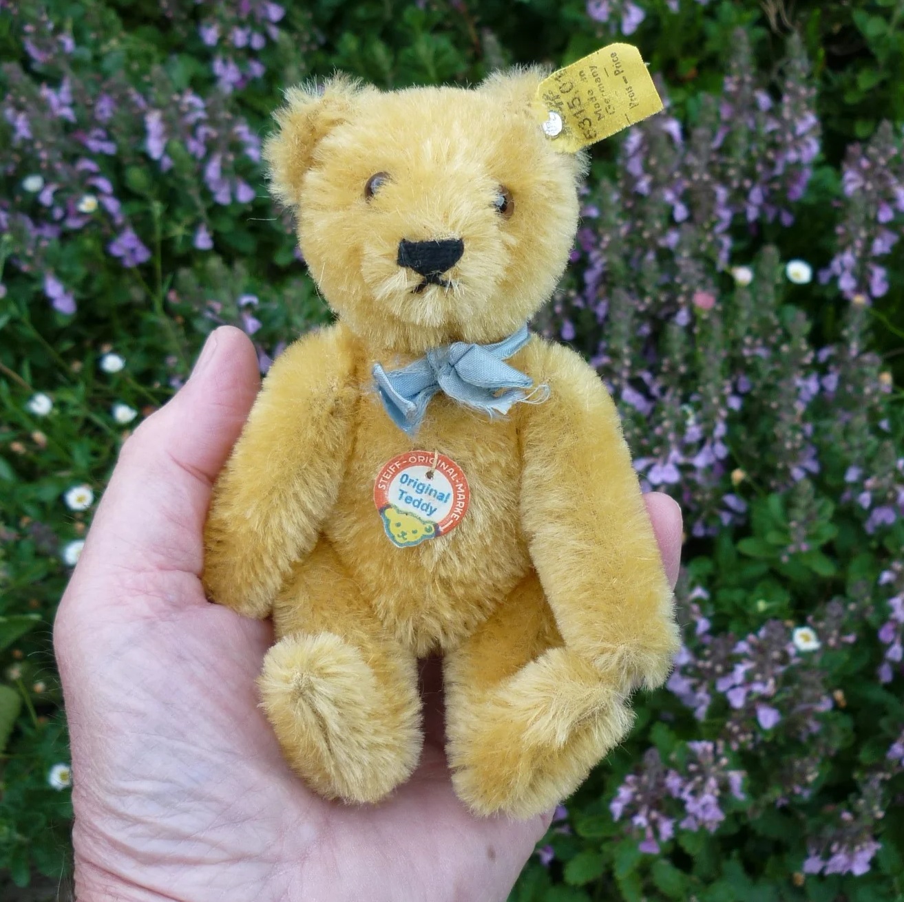画像2: ID全てあり☆ Steiff Blond Original Teddy 15cm 推定1959年-1966年頃　（ビンテージ）